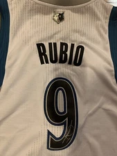 Ricky Rubio Minnesota Timberwolves Signed Adidas Rev 30 Home jersey XL RARE auto