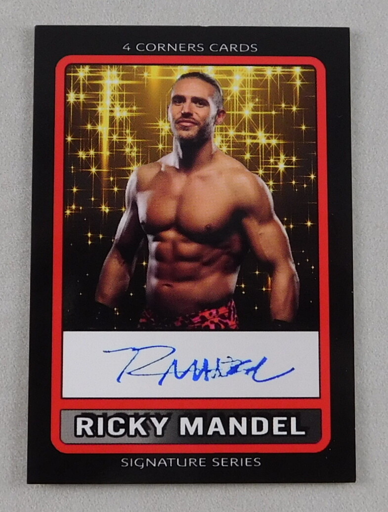 Ricky Mandel Signed 4 Corner Pro Wrestling Trading Card Wrestler