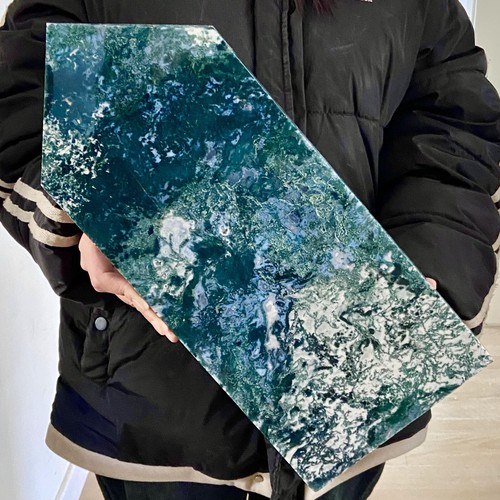 10.62LB Natural Water Grass Moss Agate crystal pillar Crystal Reiki - 第 14/14 張圖片