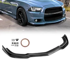 For Dodge Charger SRT 11-14 Matte Black Front Bumper Splitter Spoiler Lip 3PCS
