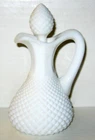 Vintage Westmoreland Milk Glass English Hobnail Cruet with Stopper