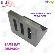 Precision Ground Open End Slotted Angle Plate Cast Iron Machine 110 x 89 x 75MM