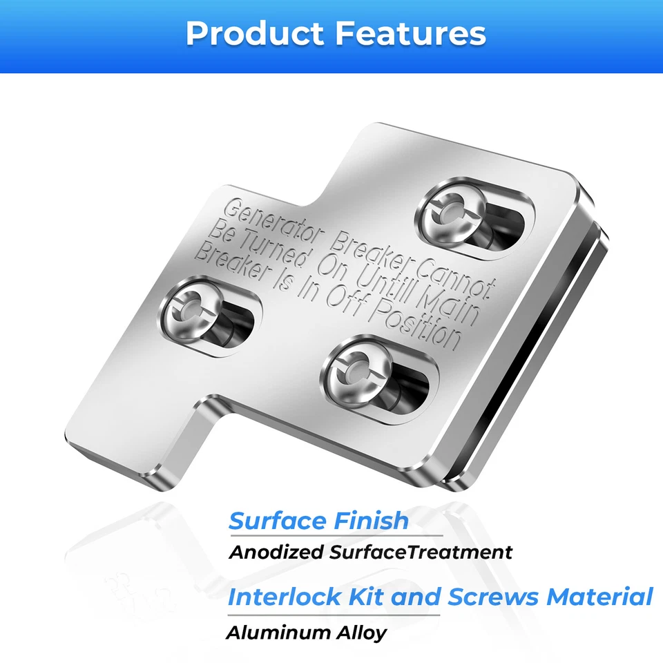 Generator Interlock Kit For Square D QO & Homeline 100 Amp Panel Aluminum - Image 4 of 4