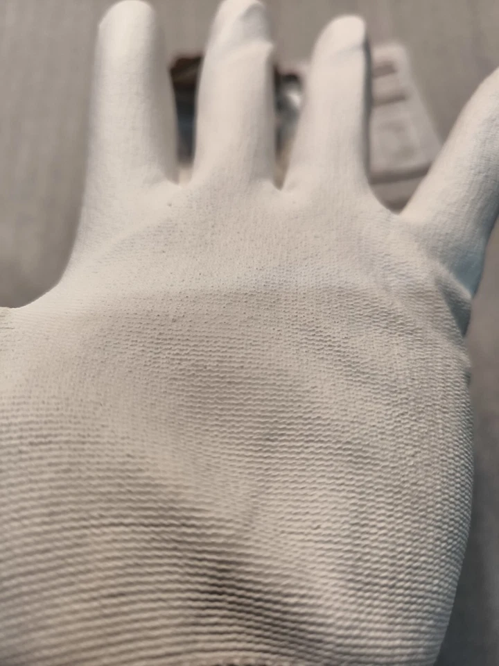 10 Paar Weiße Arbeitshandschuhe Mechaniker Montagehandschuh PU-Schicht Gr.10/XXL - Bild 3 von 4