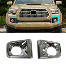 Chrome Front Fog Lamp Light Cover Trim Decor Fit for 2016-2019 Toyota Tacoma