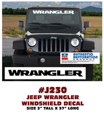 Qj-j230 Jeep Windshield Decal - Wrangler - Licensed Graphic