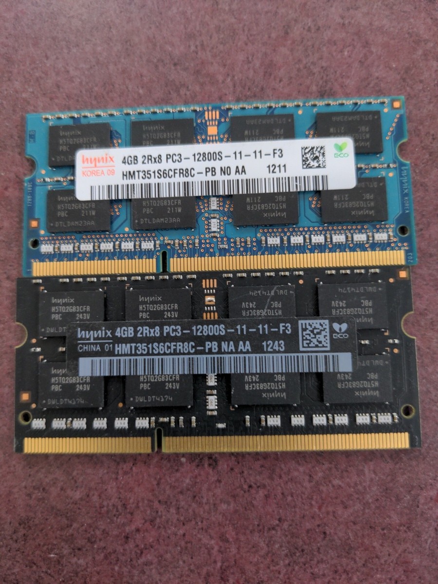 DDR4 SDRAM SK hynix 3枚×8GBセット SK HYNIX 8GB (2x4GB) 2Rx8 PC3-12800S DDR3 SODIMM Laptop Memory RAM