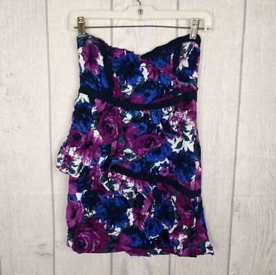 kimchi blue strapless floral dress Cross Your Heart Strapless Mini Dress | Baby Blue | Womens main image 1