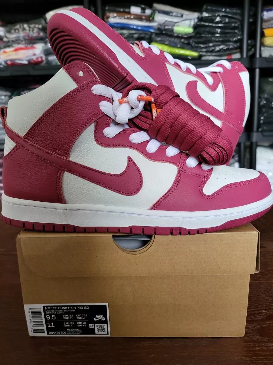 2022 Nike SB Dunk High Pro ISO Orange Label QS SWEET BEET DQ4485-600 sz 9.5