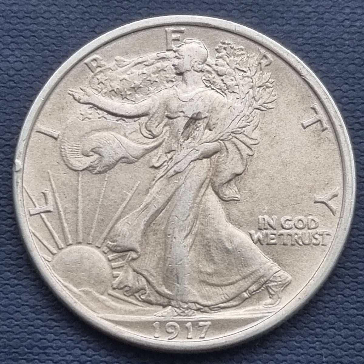 1917 Walking Liberty Half Dollar 50c High Grade UNC Details #54353