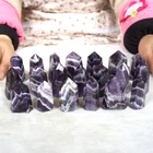 2.2LB 20Pcs Natural Phantom Chevron Amethyst Quartz Crystal Point Tower Healing