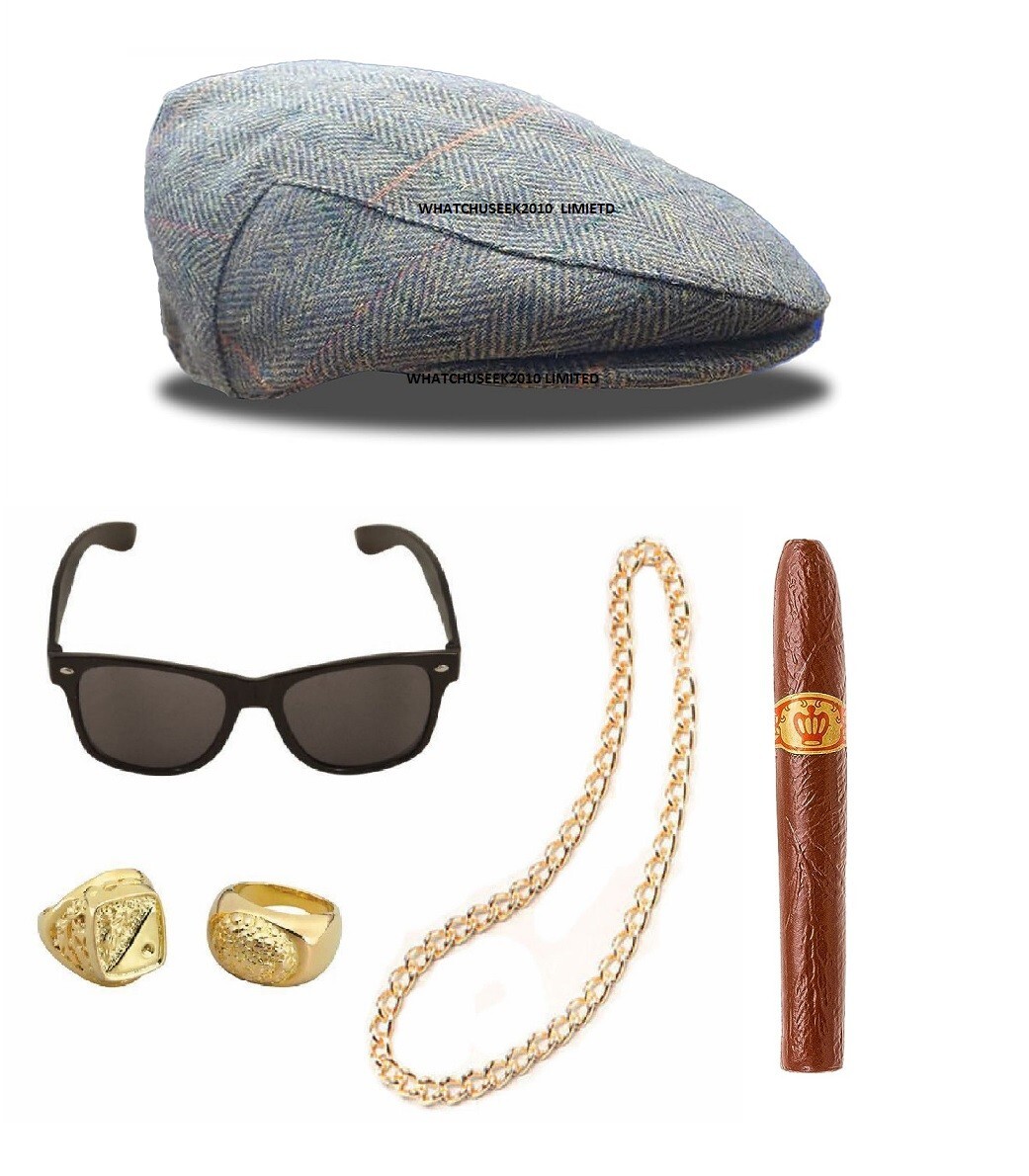 Rapero Gangster Big Daddy DMC chav años 80 Hip Hop Elegante Vestido Set de 4 Piezas