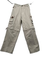 Vintage Bugle Boy Cargo Convertible Pants 16 teen's 90s Y2K Skate Beach Hiking