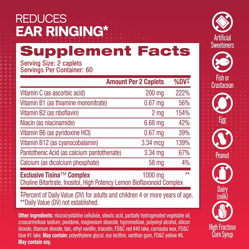 Flavonoids Capsules 1000mg Tinnitus Relief Formula, Hearing Support