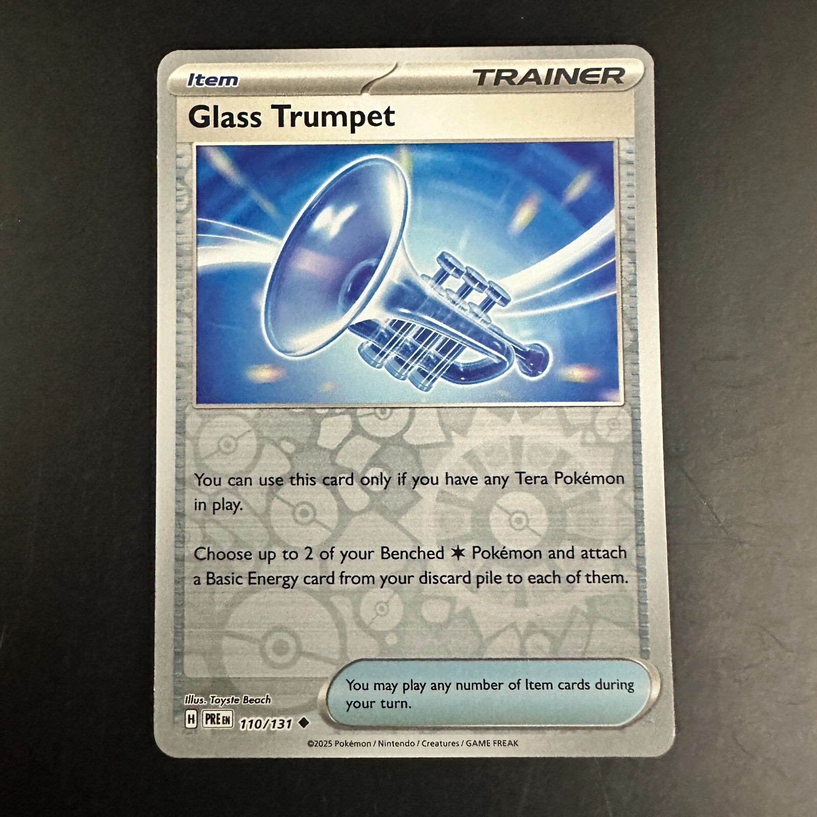 Glass Trumpet Reverse Holo NM 110/131 SV: Prismatic Evolutions Pokemon