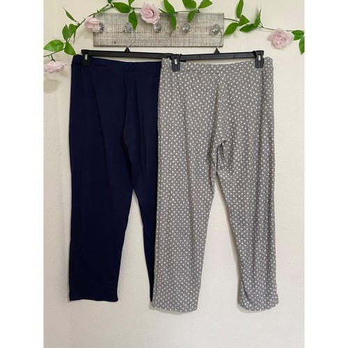 Lucky Brand Women's 2Pack Lounge Pant wide Leg Postpartum Recovery Pj Pants - Picture 8 of 9