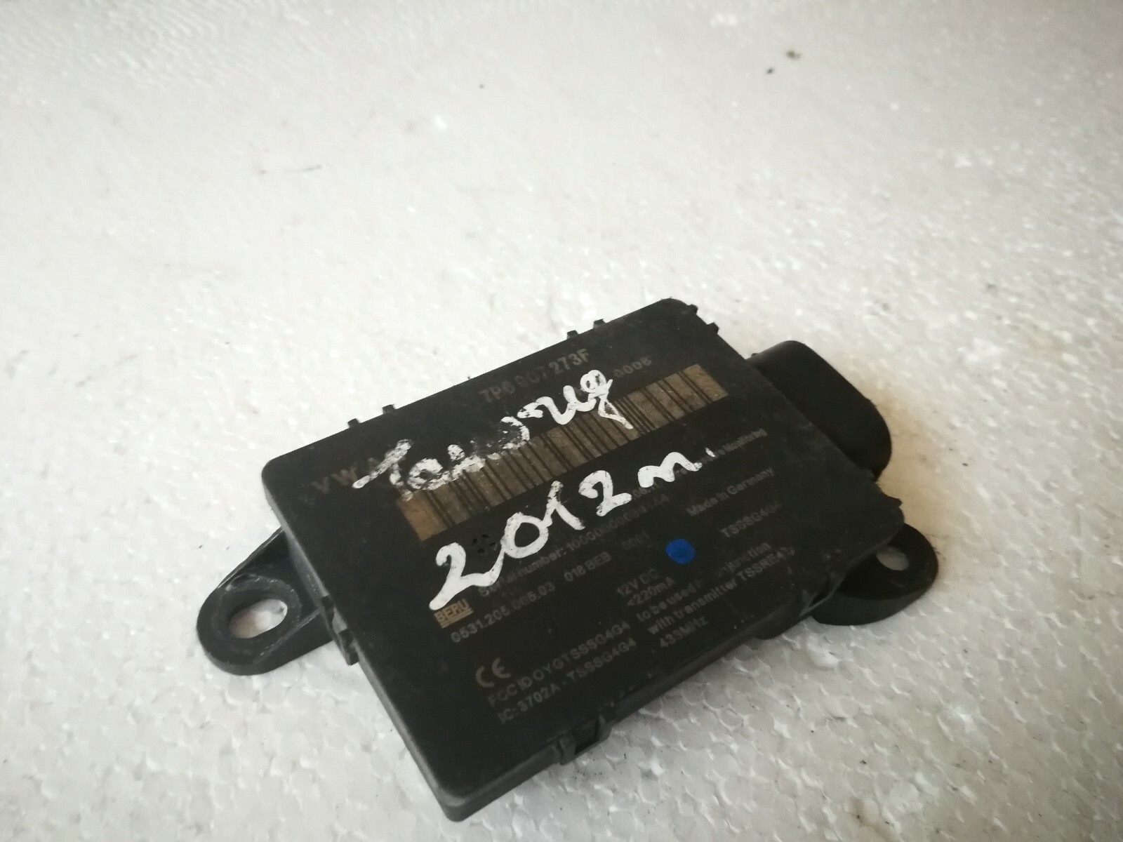 VOLKSWAGEN TOUAREG 7P TYRE PRESSURE MONITORING CONTROL MODULE 7P6907273F eBay