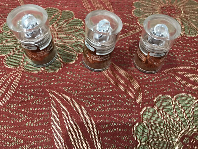 3 x BOURJOIS GLITTERING LOOSE POWDER EYESHADOW WITH BUILT IN BRUSH 07 AMBRE 