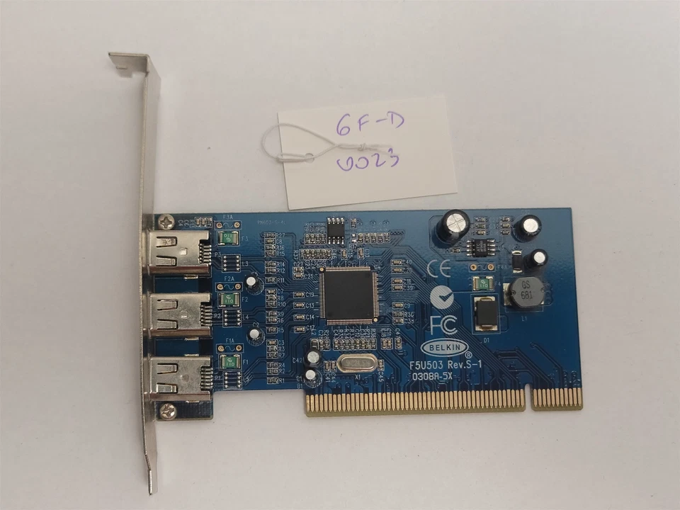 Belkin F5U503 Rev S-1 Firewire PCI Expansion Card , 3-Port, 0308A-5X - Image 2 of 4