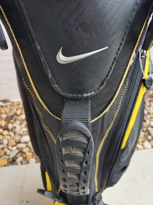 Nike Golf Bag Livestrong 5 Way Golf Bag Cart Stand Black Yellow
