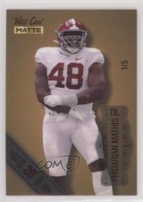 2022 Wild Card MATTE Gold 20 Stripe /5 Phidarian Mathis #MB-93 Rookie RC 3wu. rookie card picture