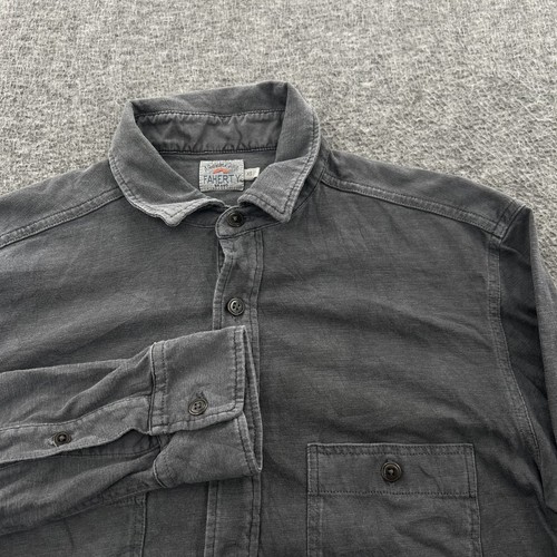 Camicia Faherty con bottoni uomo XS grigia tasche preppy casual classica LS USATA IN OTTIME CONDIZIONI