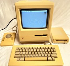 Vintage Apple Macintosh 512k With Keyboard, Mouse, External Drive - Working