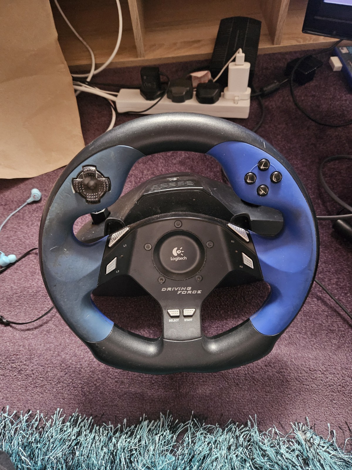 Logitech Driving Force PS2/PC USB Racing Steering Wheel (No Pedals)