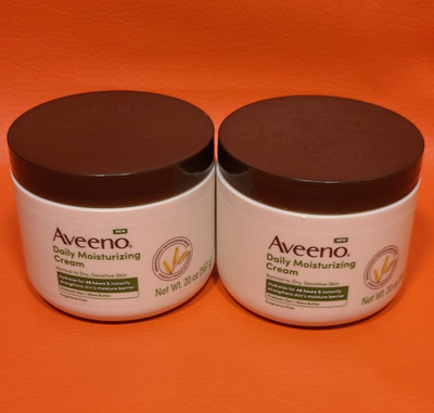 Aveeno Daily Moisturizing Cream With Prebiotic Oat And Shea Butter 20oz Lot of 2