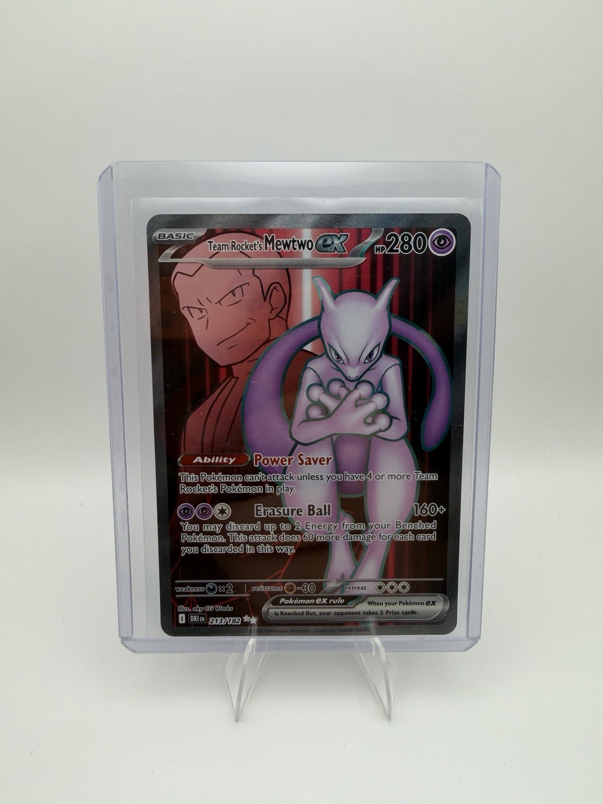 Team Rocket’s Mewtwo ex Destined Rivals Ultra Rare Pokemon Card 2025