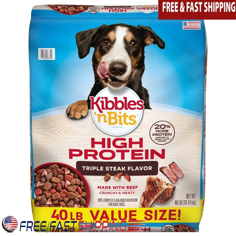 40lb Triple Steak Flavor Complete Nutrition Adults New
