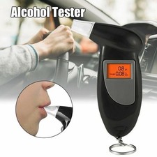 Digital LCD Police Breath Breathalyzer Test Alcohol Tester Analyzer Detector -