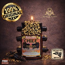 Velon de Chile Negro, 7 Mechas Tumba Brujerí...