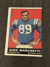 1961 Topps #7 GINO MARCHETTI Baltimore Colts Football Card HOF