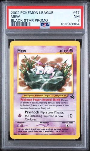 Mew League Promo Black Star PSA 7 47 Pokemon 2002 Grail Investment Vintage