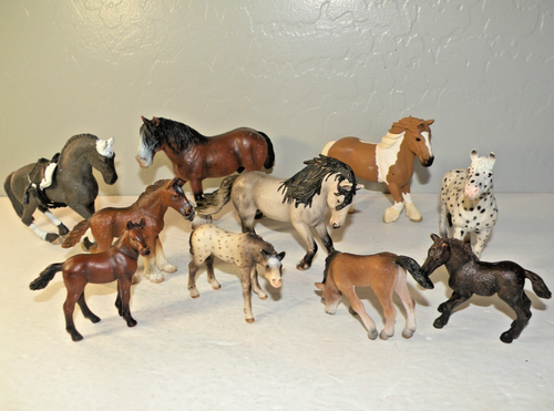 Konvolut 10 Pferde Schleich Farben Apps Clydesdale andere meist ausgemustert Konvolut
