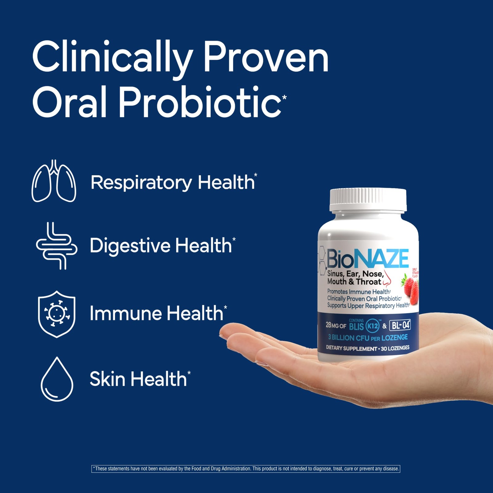 Oral Probiotic BLIS K12 & BL-04 for Sinus, Tonsil Stones, Bad Breath, Post Na...
