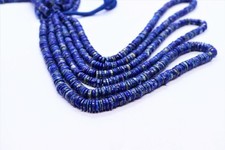 Natural Lapis Lazuli Heishi Wheel Beads 4-6 MM Handmade Gemstone Jewelry Making