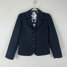 Chico's Black Textured Quilted Blazer Jacket Size 0/ S Career Office Business