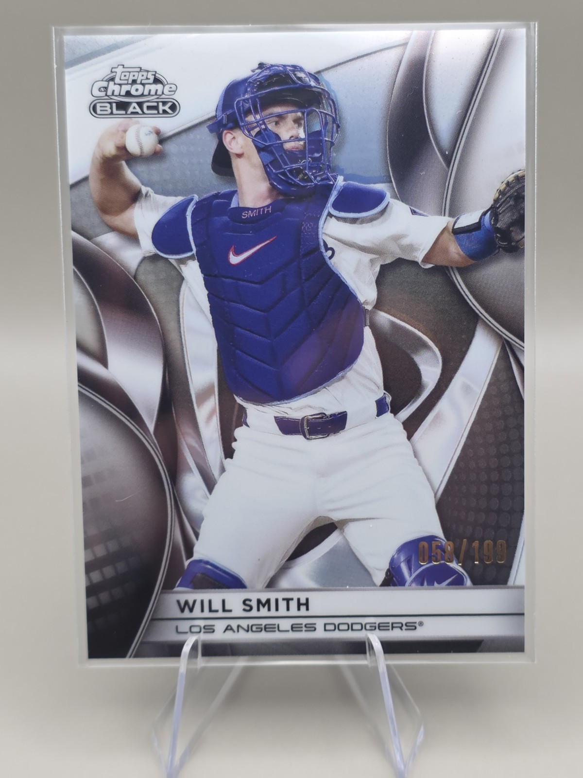 2025 Topps Chrome Black - Will Smith #96 Refractor 058/199 - LA Dodgers 🔥 