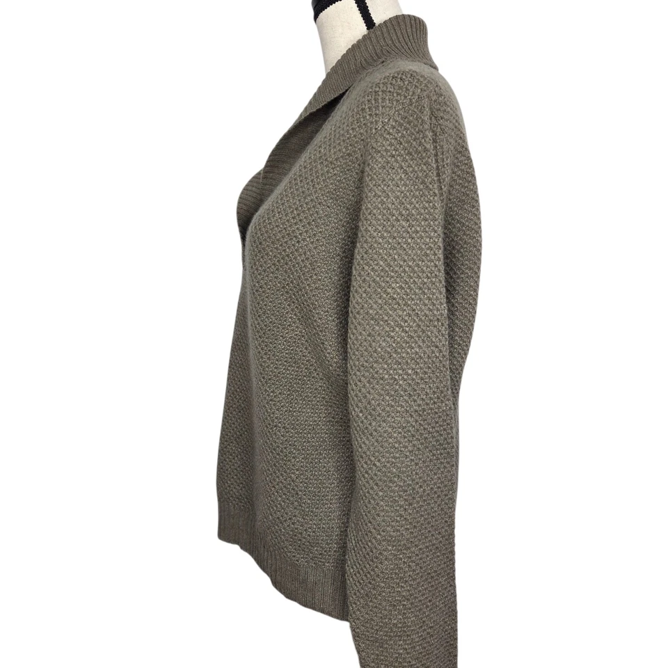 Brooks Brothers пуловер свитер XL коричневый текстурированный 100% кашемир винтажный новый с Ярлыками - Изображение 4 из 4