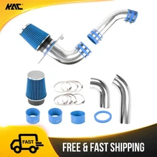 For 89-93 Ford Mustang V8 5L Cold Air Intake Kit + Blue Filter 3.5" Polished