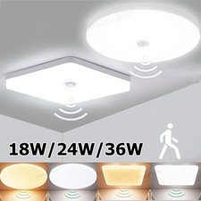 LED Ceiling Light PIR Motion Sensor Lights Panel Wall Lamp Bedroom Living Room