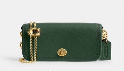 Coach Glovetanned Leather Dinky Bag 14 Chain Crossbody NWT CZ108