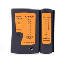 Black Dual Port Line Tester for RJ45 RJ11 Ethernet and Phone Line Testing