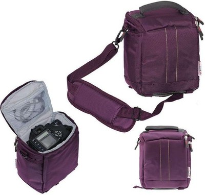 Navitech Purple DSLR SLR Camera Bag For OM SYSTEM Olympus OM-D E-M1 Mark II Came