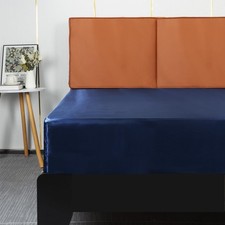 Satin Fitted Sheet Twin XL SizeLuxury  Ultra Soft Deep Pocket Single Bottom ...