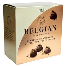 M&S Belgian Marc De Champagne Truffles 260g Cocoa Dusted - Same Day Dispatch