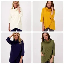 Studio Park x Jayne Brown French Terry Cowl Women's Neck Tunic