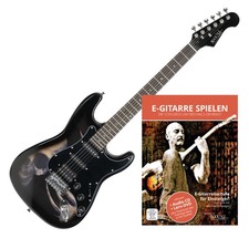 Supercoole E-Gitarre Totenkopf design inkl. Schule CD Ideal für Heavy Anfänger